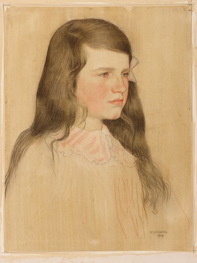 William STRANG - Portrait of the Artist’s Daughter, Nancy Strang  | MasterArt